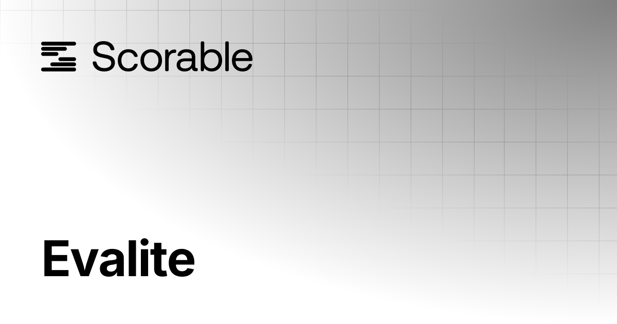 Evalite | Scorable Docs